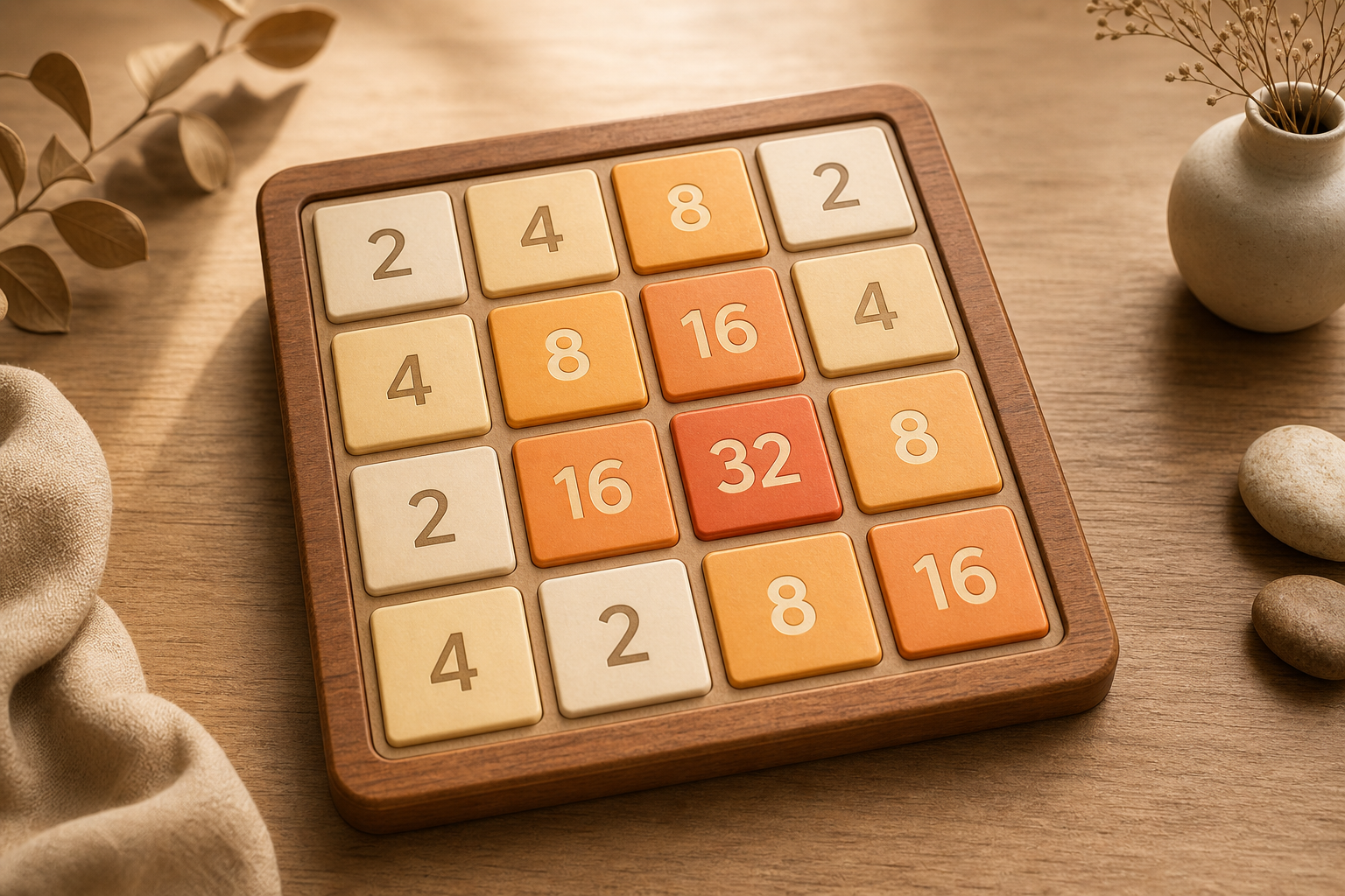 Classic 2048 preview board with numbered tiles